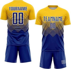 Conjunto de Camiseta y Pantalones Cortos de Fútbol Personalizados para Adultos, Transpirables, de Poliéster, con Impresión Digital, Uniforme de Equipo, Protección Solar UPF 50, Secado Rápido, en Oferta - Product Image 1