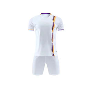 Uniforme de Fútbol para Hombre, Antiarrugas, de Manga Corta, en Tendencia, Duradero, de Spandex y Poliéster, Transpirable, Cómodo, de Alta Calidad - Product Image 1