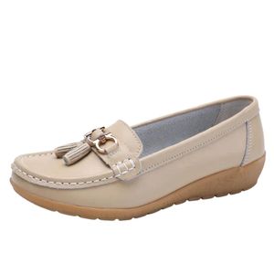 Vente en gros de mocassins à plateforme pour femmes, bout rond, cuir véritable, chaussures de mode haut de gamme, fabricant, approvisionnement mondial - Product Image 1
