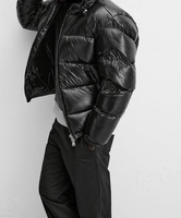 Veste matelassée personnalisée pour homme, imperméable, respirante, à capuche, col montant, fermeture éclair, épaisseur standard, pour l'hiver