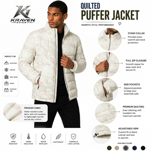 Chaqueta Acolchada de Uniforme para Hombre con Logotipo Frontal y Color Blanco, Fabricante OEM 2026 - Product Image 6