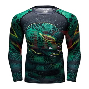 Rashguard MMA respirant, séchage rapide, écologique, anti-UV, manches longues, logo personnalisé, impression d'équipe, vierge, vente chaude - Product Image 1