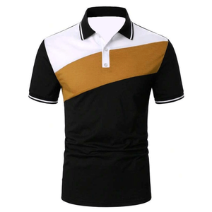 เสื้อโปโลผู้ชายแบบถักลายเรียบ โลโก้สั่งทำได้ ผ้าฝ้าย 100% ระบายอากาศดี มีสไตล์ เหมาะสำหรับเล่นกอล์ฟ - Product Image 5