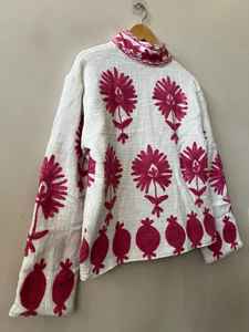 Veste d'hiver matelassée Candy TNT Suzani pour femme, brodée, col montant, style bohème, vêtement d'extérieur tendance pour festival, cadeau pour elle - Product Image 6