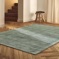 Tapis de sol décoratif de luxe vert sauge uni, doux et moelleux, en viscose, style minimaliste, pour salon et chambre contemporains