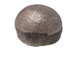 Toupee y Peluca de Cabello Humano Gris de Piel Fina, 100% Cabello Remy Indio, Rizado Kinky Yaki, Calidad Premium, Taz Hair Bangladesh, Trama Única - Product Image 4
