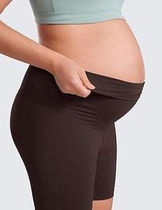 Shorts de yoga et de cyclisme pour femme, unis, sans couture, sexy, de maternité, à compression intégrale au-dessus du ventre, coupe ajustée - Product Image 5