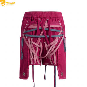 Pantalones Cortos Deportivos Personalizados con Múltiples Cordones |    Falda-pantalón estilo punk en capas |   Pantalones Cortos Tácticos de Algodón Resistente con Efecto Desgastado - Product Image 1