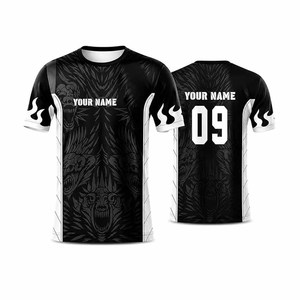 Custom Sports Jersey for Men & Kids | Add Player Name | Personalised <b>Cricket</b>/Football/Badminton T-<b>Shirt</b> | Custom Team Jersey - Product Image 6