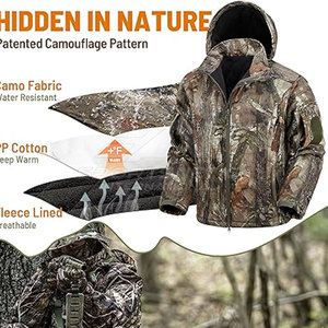 Vêtements d'extérieur durables avec tissu résistant aux intempéries, veste de chasse pour activités sur le terrain, veste de chasse - Product Image 2