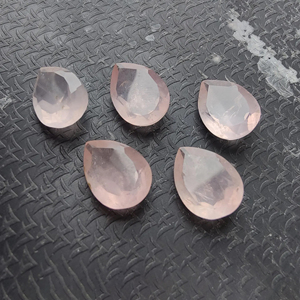 Piedra Preciosa de Cuarzo Rosa de Calidad AAA+, Corte Facetado en Forma de Pera, Calibrada, para Joyería - Product Image 3