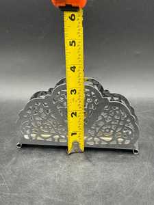 Porta Servilletas de Metal Plateado Cromado con Filigrana, Marca Irvin Ware - Product Image 2