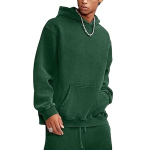 OEM personnalisé 450 grammes poids lourd vintage lavage à l'acide sweat à capuche unisexe épaules tombantes surdimensionné bases de sweats à capuche, coton mélangé - Product Image 6