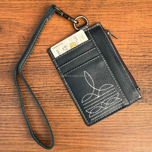 Porte-cartes en cuir véritable pour femmes Boot Stich portefeuille sac à main petit cuir véritable à la mode Offre Spéciale bracelet unisexe porte-monnaie - Product Image 4