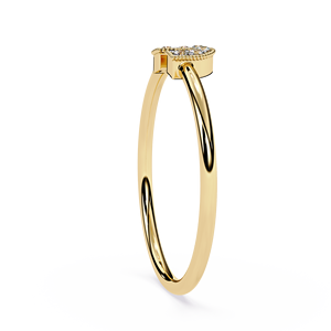 Anillo de boda de oro de 18k con borde Milgrain en forma de U con diamantes naturales, certificado por IGI, anillo de compromiso. - Product Image 3