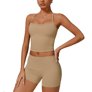 Breathable Women's 2 Piece <b>Sets</b> Push Up Sports Bra With Highly Stretchable Shorts Lightweight Spandex Polyester Womens Yoga <b>Sets</b> - Product Image 4