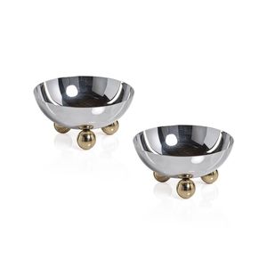 Elegante Tazón de Metal Hecho a Mano para Servir Comida en Eventos Festivos con Grabado Artístico y un Atractivo Decorativo Brillante - Product Image 6
