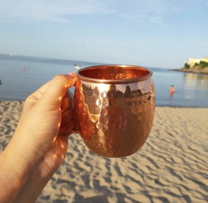 Pure 100% Solid Hammered Moscow Mule <b>Copper</b> Mugs Set of 4, 16 oz 450ml <b>Copper</b> <b>Cups</b> for Icy Cold Cocktails - Product Image 4