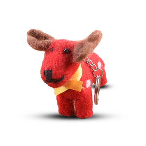 Plush Key Chains Felt Dog Design Key <b>Ring</b> - Product Image 1