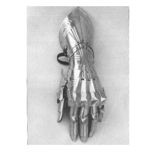 Guantelete de Acero Medieval para Disfraz de Caballero, Artículo Coleccionable Histórico, Elaborado con Técnica de Fundición - Product Image 1