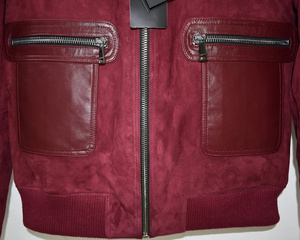 Ready Ship Brown <b>Suede</b> Men Real Leather Vintage Slim Waterproof Zipper Double Pocket Biker Winter Bomber <b>Jacket</b> - Product Image 6