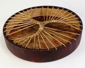 Tambour chamanique artisanal en peau de buffle, son profond, style autochtone, méditation rituelle, 12 à 20 pouces, tambour chamanique autochtone américain - Product Image 4