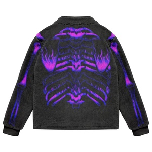 Chaqueta Bomber Sherpa de último estilo 2025 con tela y diseño personalizados, servicio OEM disponible con cuello levantado para invierno - Product Image 3