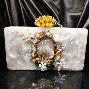 Bolso de mano de noche hecho a mano de resina epoxi, bolso de mano de resina con temática de Ángel, estilo antiguo para decoración de boda y regalo - Product Image 2