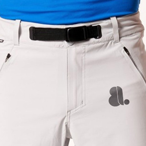 Pantalones Cortos Cargo Oxford Gris Claro para Hombre, Cintura Media, Cierre de Botones, Secado Rápido, Estilo Casual con Logotipo Frontal y Bolsillos - Product Image 3