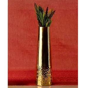 Maceta Redonda Dorada de Lujo con Diseño Acanalado, Maceta Metálica Decorativa Premium para Plantas de Interior y Decoración del Hogar - Product Image 5