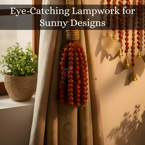 Cuentas Sueltas de Vidrio Lampwork Naranja de 12 mm |   Separador Redondo Artesanal con Detalle de Lámina |   Suministros para la Fabricación de Joyería Artesanal |   Longitud del hilo de 8 pulgadas - Product Image 5