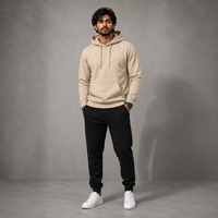 Sweat à capuche en polaire premium pour homme, couleur unie, poche kangourou, coupe décontractée, vêtement d'hiver respirant, écologique, personnalisable