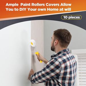Kit Rullo per Pittura Angoli da 10 Pezzi con 9 Utensili per Angoli in Cartongesso e Rullo per Pittura da 3 Pollici con Manico da 12 Pollici per Applicazione Stucco - Product Image 4