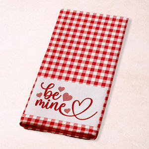 Serviettes de cuisine en tissu de coton à carreaux en gros, 100% coton biologique, design imprimé et brodé - Product Image 1