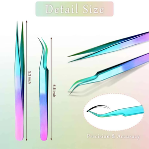 Nouvel arrivage du fabricant : Pince à épiler portable 3-en-1 en titane et acier inoxydable, brosse à sourcils, recourbe-cils, manucure - Product Image 2