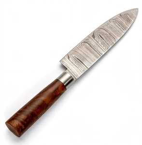 Couteau de chef en acier damas fait main sur mesure, style japonais Santoku, couteau de cuisine - Product Image 6