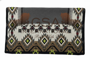 Mantas de montura occidental personalizadas de lana 100% de Nueva Zelanda, tamaño 34X42, extragrandes, para deportes ecuestres y competición. - Product Image 4