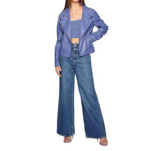 Nueva Chaqueta de Cuero para Mujer, Estilo Casual, Color Sólido, Fabricada con Cuero Genuino de la Mejor Calidad - Product Image 4