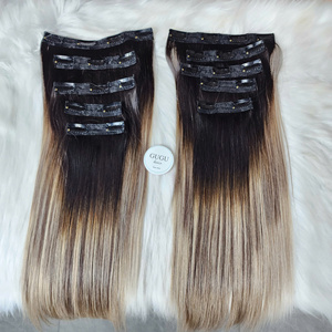 Extensiones de Cabello Remy Vietnamita Natural Doble Trama 12A, 8 Piezas, 17 Accesorios de Cabello con Clip, Estilo Ondulado Teñido - Product Image 4