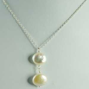 Collier de perles d'eau douce, bijoux en argent sterling 925, serti à la main, collier fait main, cadeau pour elle - Product Image 2