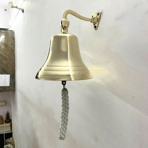 Ship Brass Bell Pure Finish Well Bell Premium Brass Bell Ideal For Nautical Homes Temple Garden Outdoor And <b>Gift</b> Decoration - Product Image 2