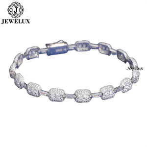 Bracelet tennis élégant plaqué or avec moissanite Jewelux, ajustable, en argent sterling 925, pour un usage quotidien, cadeau, meilleur prix - Product Image 1