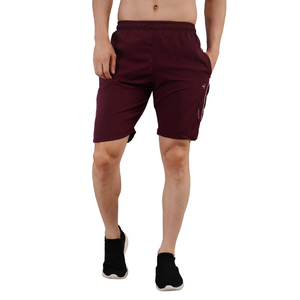 Pantalones cortos deportivos de color granate para hombre, tela ligera y transpirable para entrenamiento, gimnasio, correr y actividades al aire libre - Product Image 1