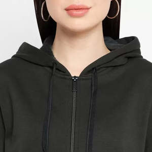 Sweat à capuche zippé de haute qualité pour femme, style tendance, anti-boulochage, respirant, pour femme - Product Image 4