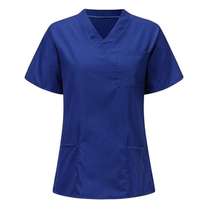 Haut de blouse médicale moderne, uniforme d'infirmière d'hôpital, tissu extensible confortable, vêtements de travail unisexes de qualité supérieure - Product Image 4