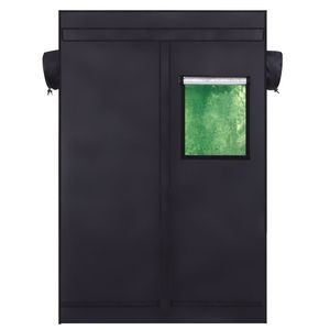 Tenda Idroponica Smontabile LY per Uso Domestico con Finestra 120*60*180 Nera, Attrezzatura per Irrigazione e Idroponica - Product Image 3