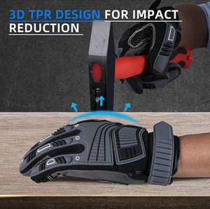 Gants de travail de sécurité résistants aux chocs TRP avec protection des jointures en TPR, anti-choc, résistants à l'huile, pour la construction industrielle - Product Image 3