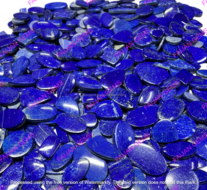 พลอยลาพิส ลาซูลี สีน้ำเงินรอยัลธรรมชาติ คุณภาพพรีเมียม ทรงคาโบชอง รับรองโดยผู้ตรวจสอบอิสระ ปรับขนาดได้ จัดส่งรวดเร็ว เหมาะสำหรับทำเครื่องประดับ - Product Image 3