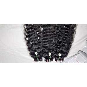 100% Natural Remy Wavy 12" Black Virgin Indian Temple <b>Hair</b> <b>Extensions</b> High Quality <b>Hair</b> Weaving <b>Braiding</b> Machine Double Weft - Product Image 4