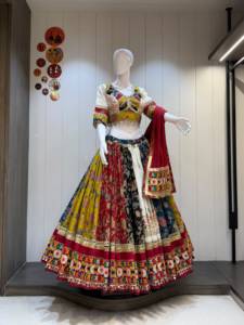 Traditional Indian Pakistani <b>Women</b> <b>Lehenga</b> Choli Multicolor Embroidered Floor-Length Loose Fit Wedding Wear - Product Image 2
